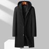 Cappotti di Lana Misti Cashmere Lunghi Casual con Cappuccio da Uomo Cappotti Trench Cappotti Invernali da Uomo Giacche Invernali Business Casual