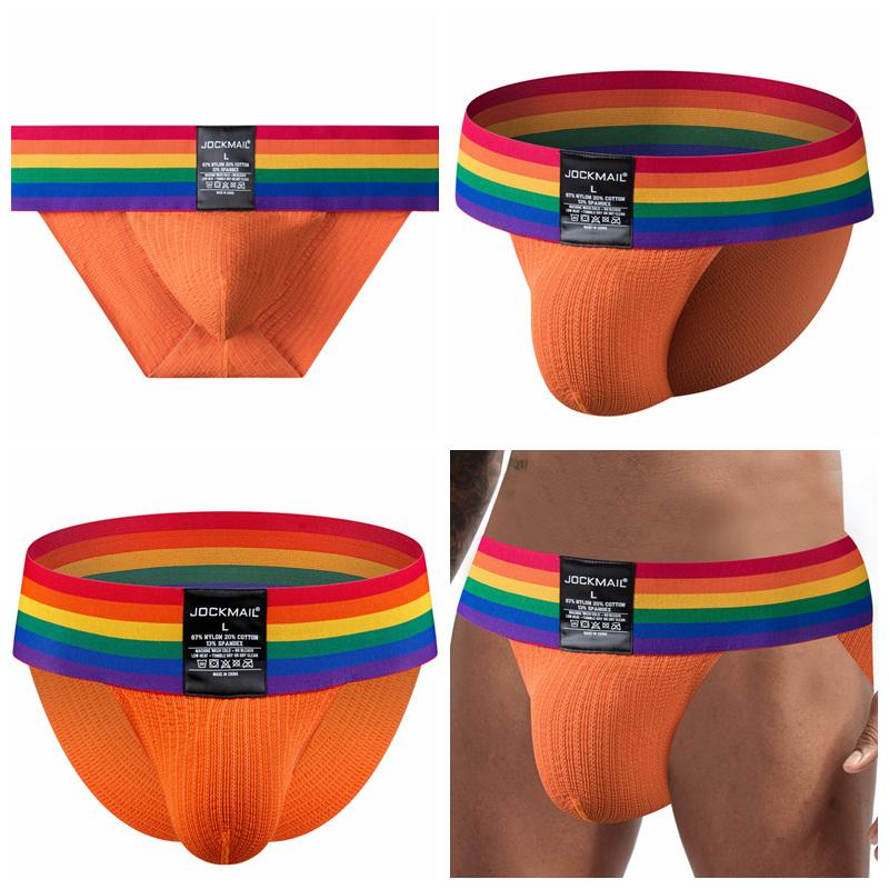 Kalsonger JOCKMAIL Slumpfärg 1 st Bomull Nylonblandning Material Mode Sexiga Sportunderby Klubbparty Vardags Casual Shorts