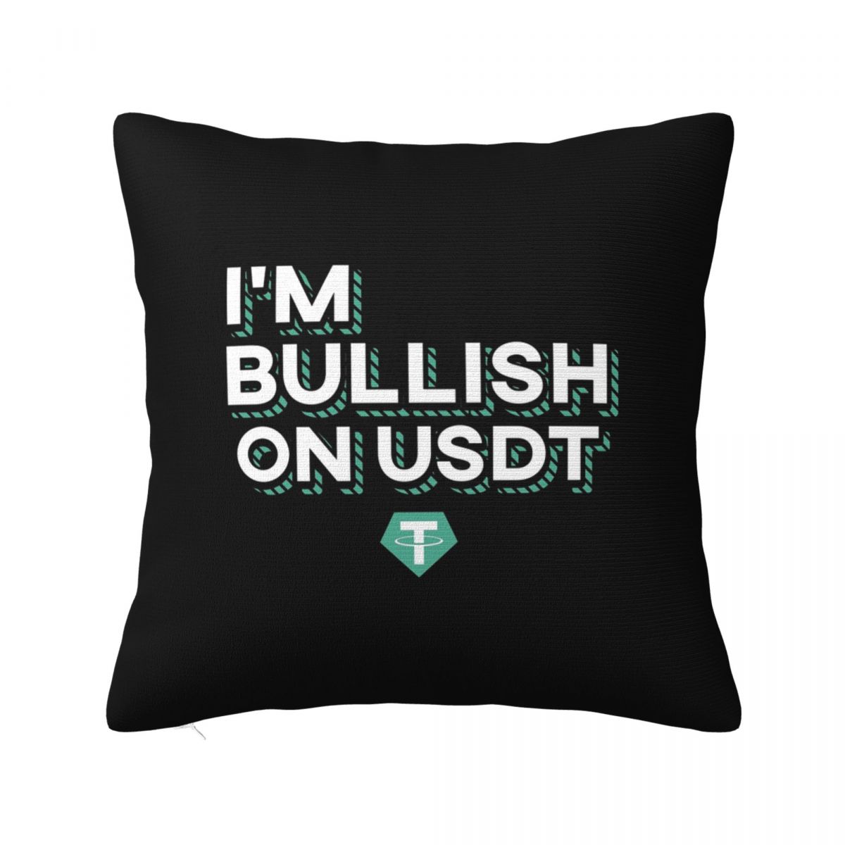 Tether USDT Криптовалюта Криптовалюта Криптотрейдер Квадратная Наволочка Чехол для Подушки Наволочка Чехол для Декоративной Подушки для Гостиной 30cm x 30cm