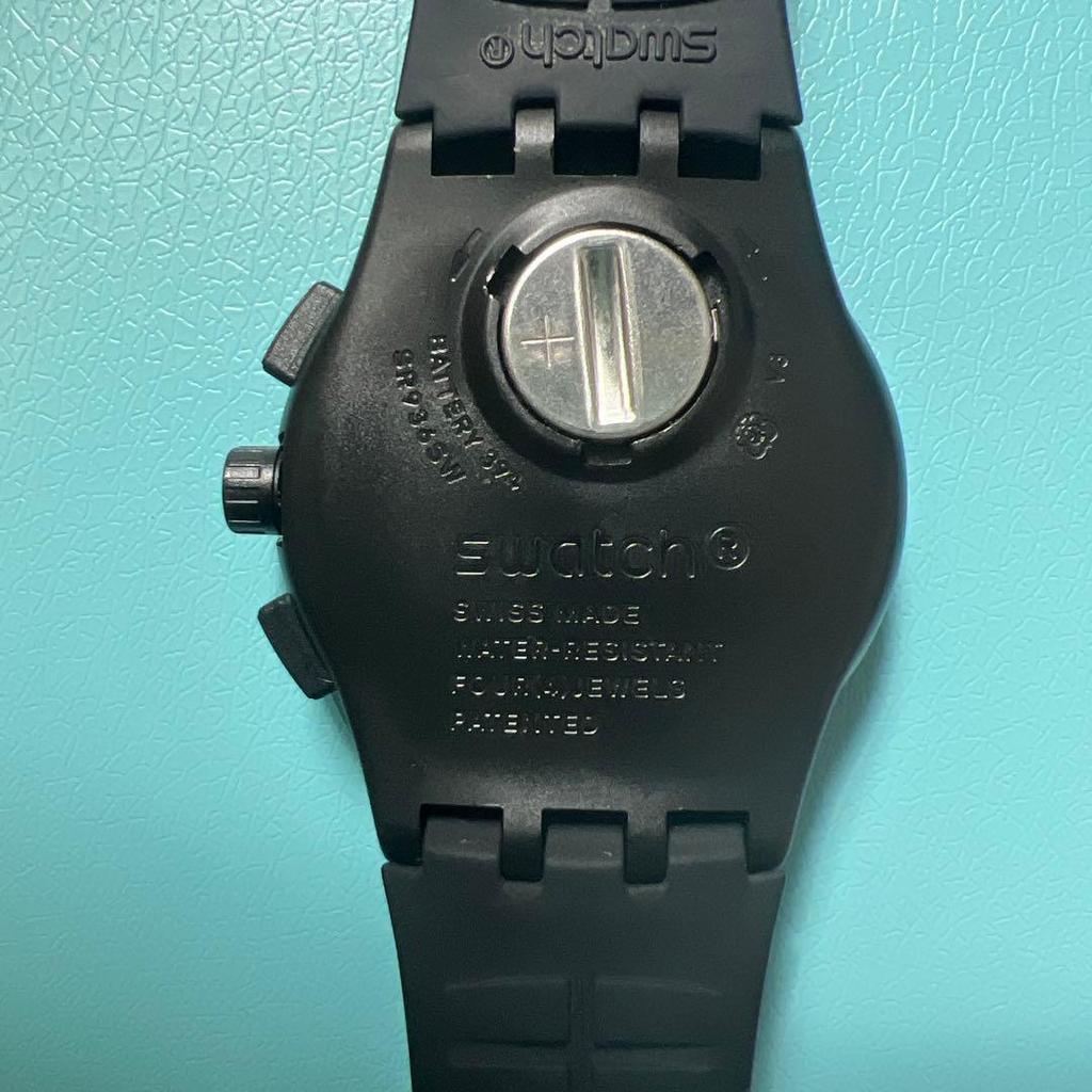 Used Swatch Chronograph Black Analog Watch