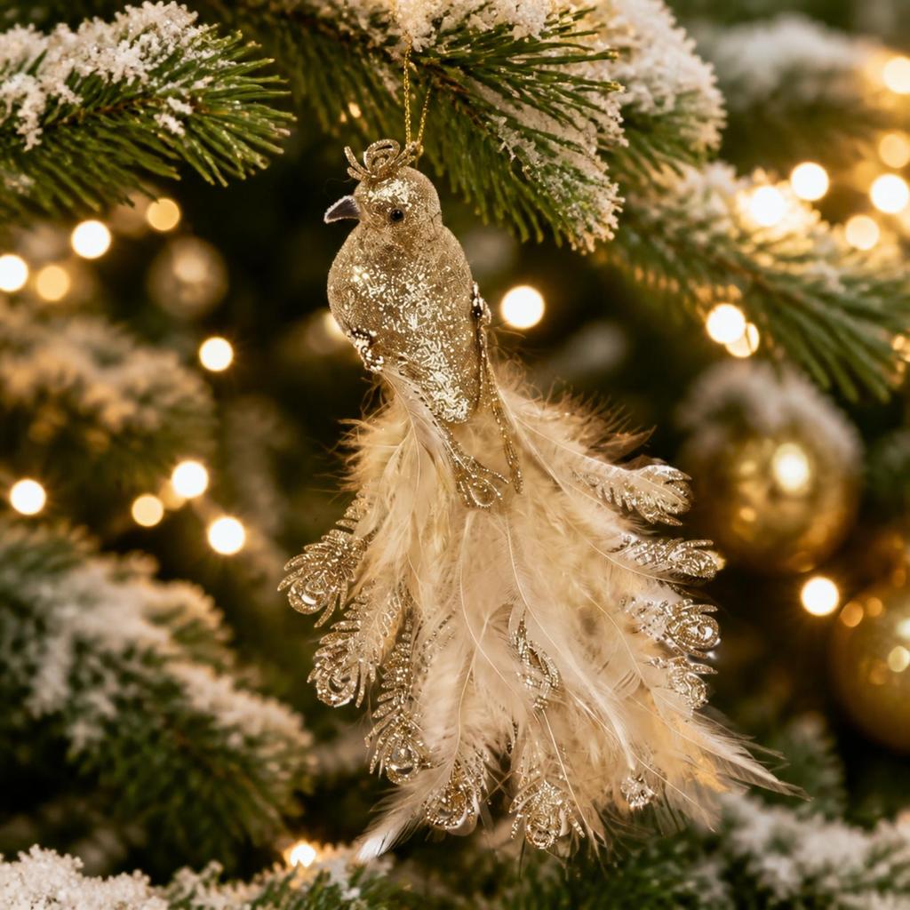 Pfauen-Weihnachts-Hängeornament Leichtgewicht