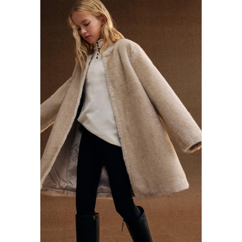 ELLE KIDS Girl's Faux Mink Fur Winter Coat