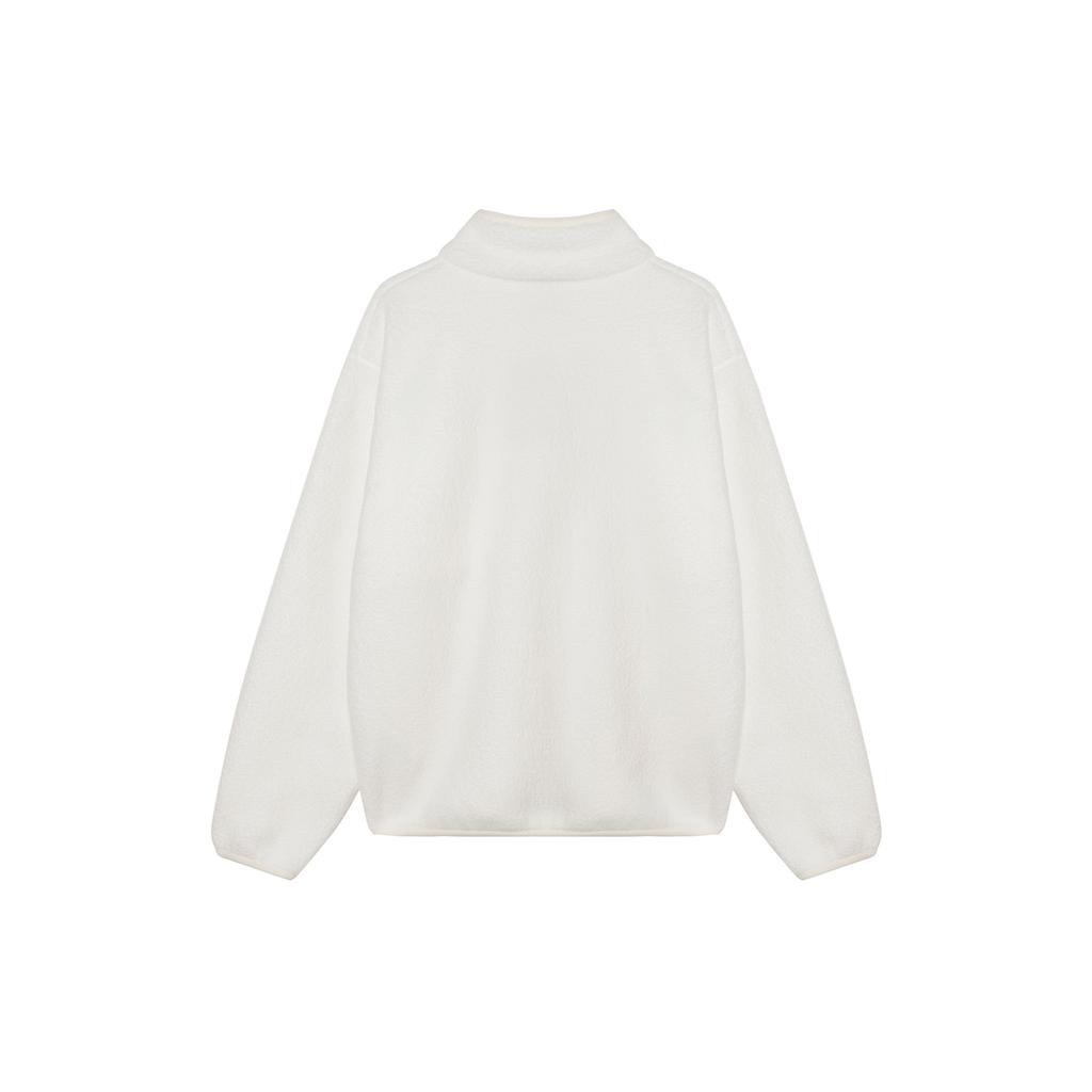 Nike Club Casual Fashion Simple Zipper Long Sleeve Fleece Jacket Men Jackets Sail-White Black FZ0889-133