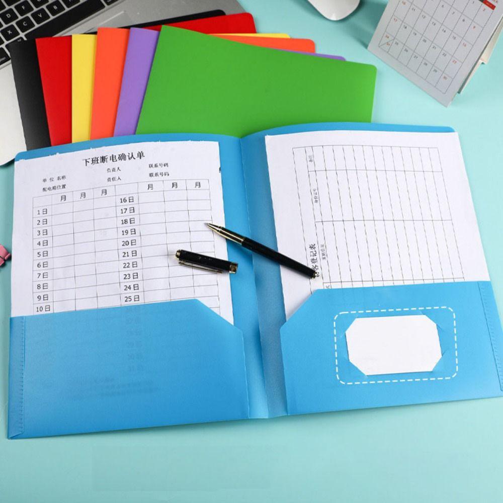 

with Pockets Folding Folders Fashion Double Sided Pocket Folder A4 File Folder File Storage фіолетовий