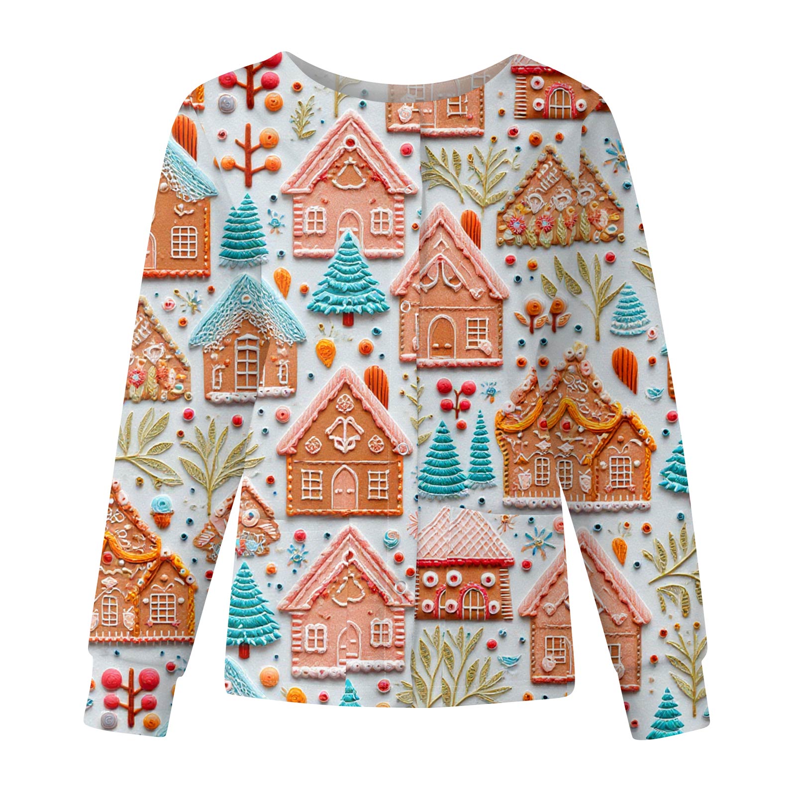 

Женская повседневная модная куртка с длинными рукавами и на одной пуговице с рождественским принтом M коричневый