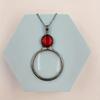 1 Metal Circular Magnifying Glass Pendant Reader Reading Magnifying Glass Pendant Sweater Chain Pendant Lens Pendant Necklace Fashion Mother's Day