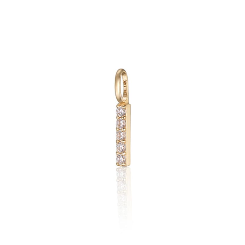 LUNNE 14k Diamant Stick Bar Hänge (14k Guld) #LCP01