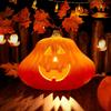 Halloween Gresskarlykt Skummel LED Lysende Gresskarfigur for Innendørs Utendørs Halloween Borddekor
