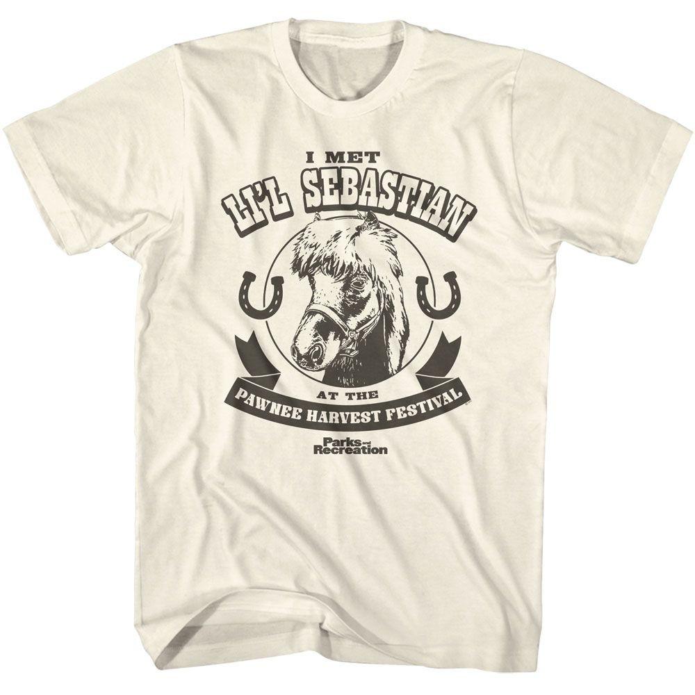 Parks And Recreation I Met Lil Sebastian Natural TV Shirt XL