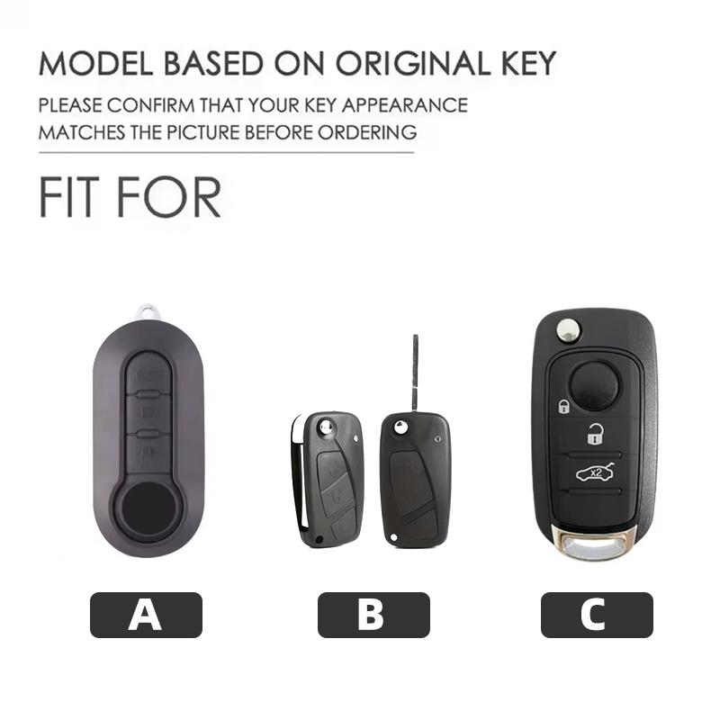 Tpu Car Key Case Cover For Fiat Ducato 500 500L Panda Grande Punto Lancia Musa Auto Shell Fob Car Keychain Accessories