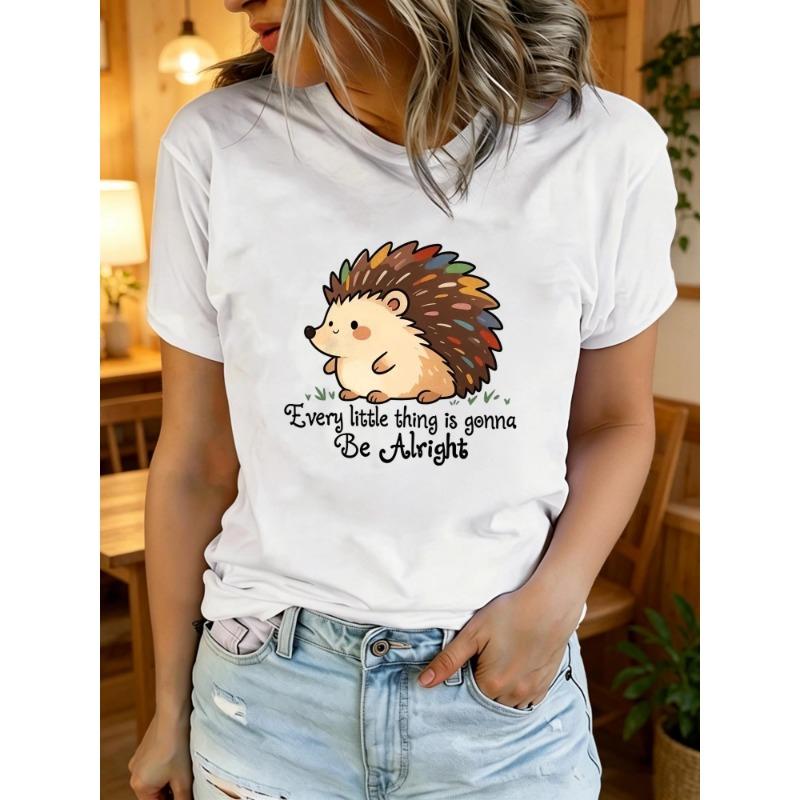 

Women s summer short-sleeved printed T-shirt, fashionable and casual, machine washable and comfortable fit 3D printed L