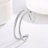 Simple And Fashion Double Layer Bangle with Geometric Irregular Lines 925 Sterling Silver Exquisite Opening Bracelets TYB650