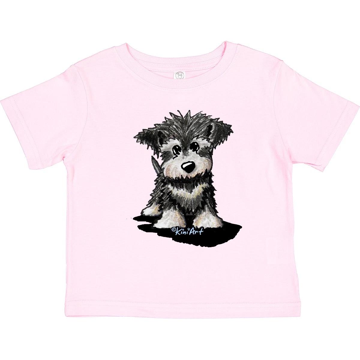 Inktastic Schnauzer Pup Toddler T-Shirt - KiniArt Schnauzers Dog Dogs Kim Niles 140