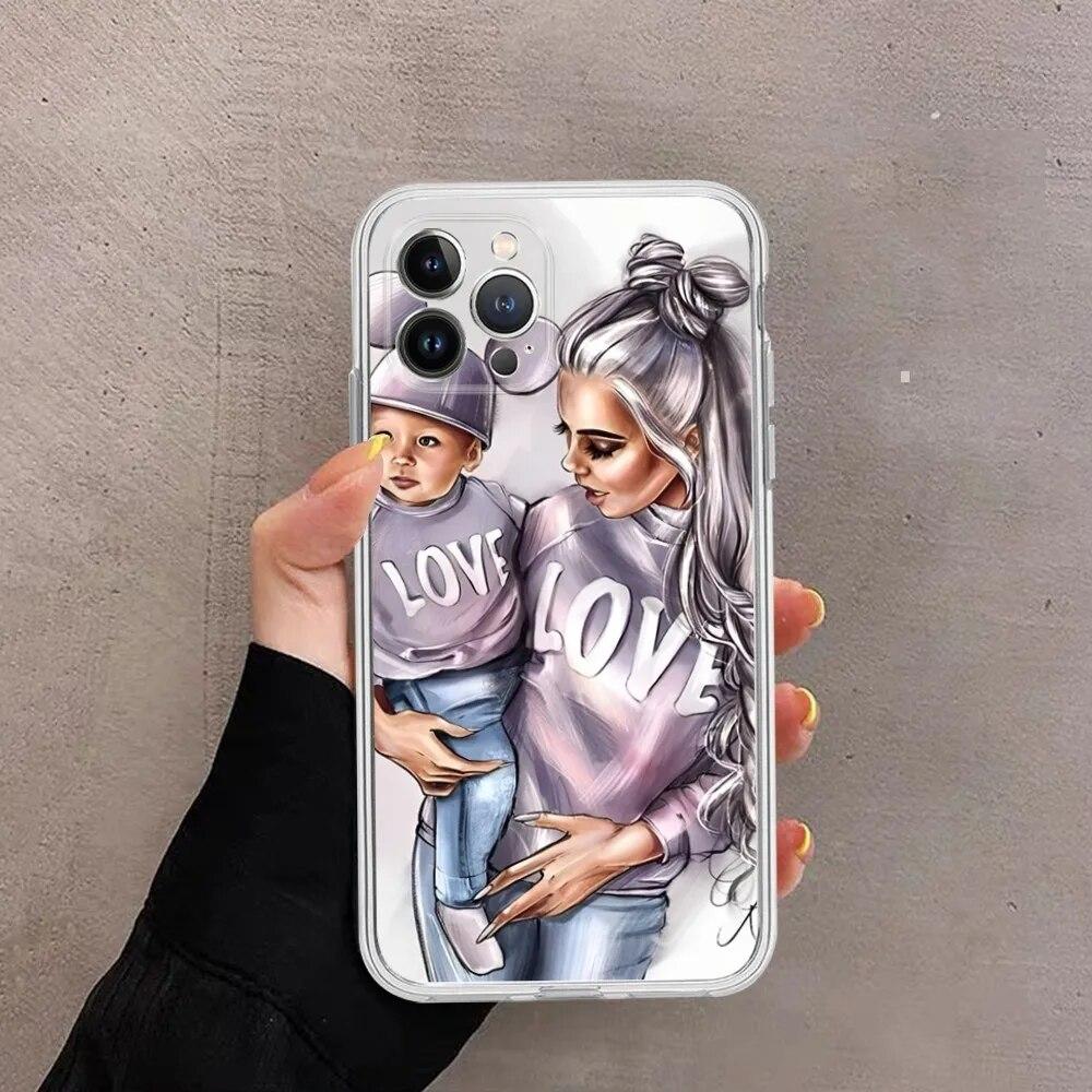 Lovely Animation Soft Phone For Iphone Pro 11 Mini 13 7 XS 6 6s X XR Max Plus 14 8 12 TPU Soft Silicone Silicone Case Case