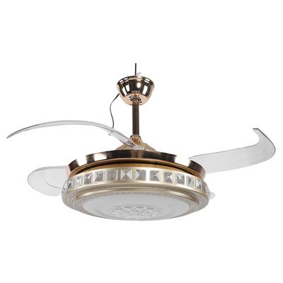 Ventilator de tavan cu LED-uri de 42 inchi cu 3 lumini care schimbă culoarea și telecomandă Ventilator de tavan cu 4 lame