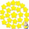 24pcs Star Stress Balls Mini Star Foam Squeeze Ball Yellow Anxiety Relief Star Toys for School Reward Carnival Prizes Party Favors Hand Exercise