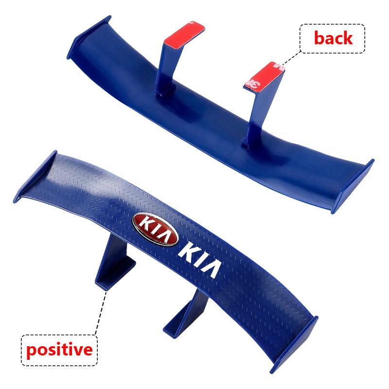 Carbon Fiber Look Car Mini Rear Spoiler Mini Wing Small Model Decoration For KIA Cerato Sportage R K2 K3 K5 RIO 3 4 Sorento Picanto