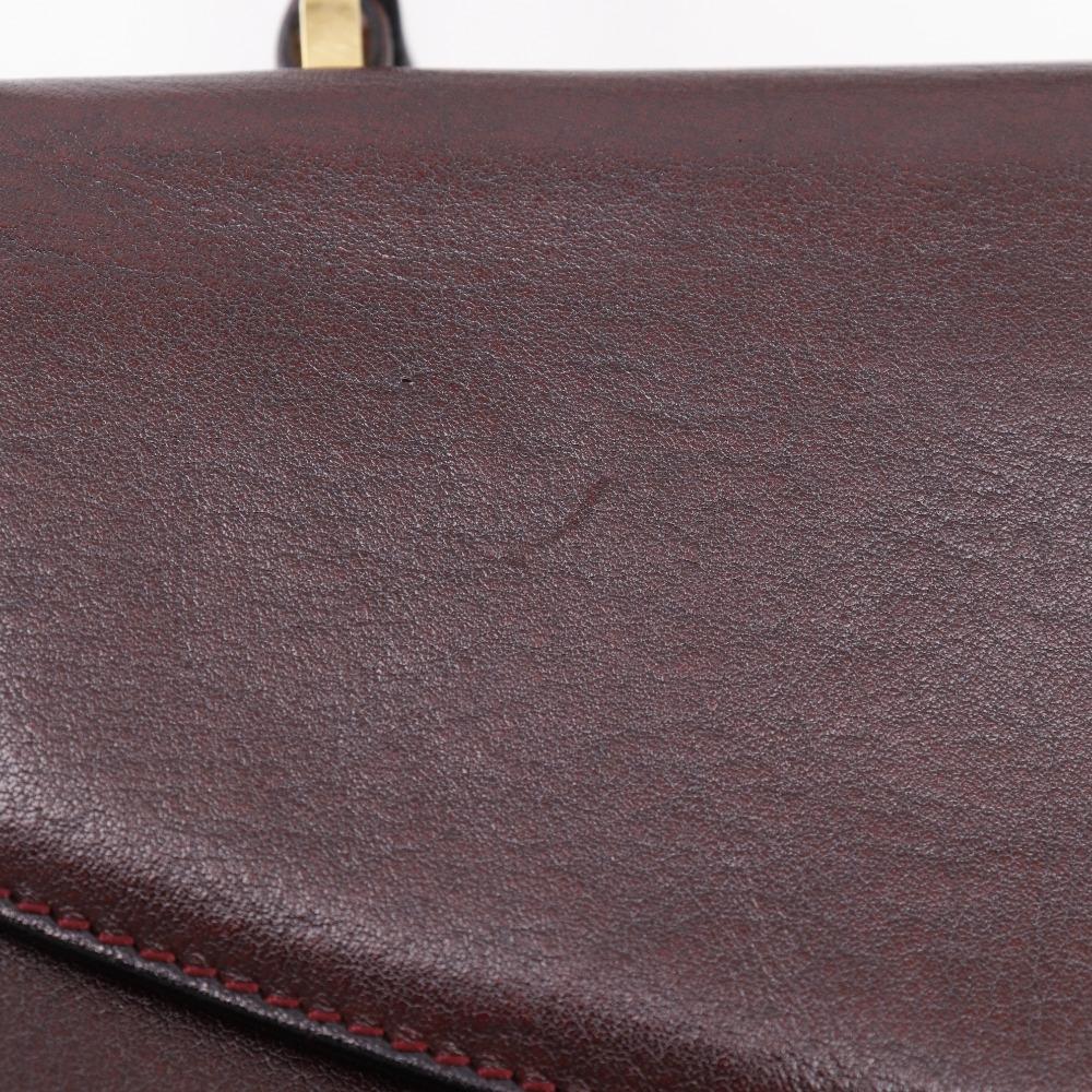GOLD PFEIL 2WAYShoulder Handbag One Handle Bordeaux Calfskin Women Used