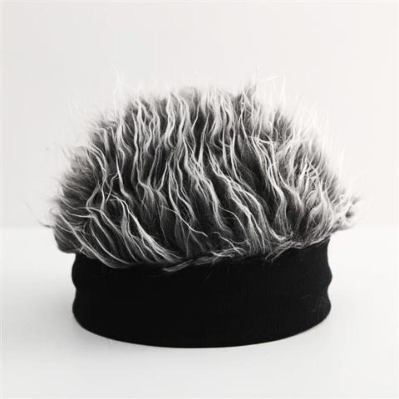 

Personalized men s wig knitted hat, hip-hop fashion brimless hat, men s party cosplay accessories