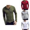 Elegant Solid Color Slim Fit Long-sleeved T-shirt For Men Fashionable And Comfortable