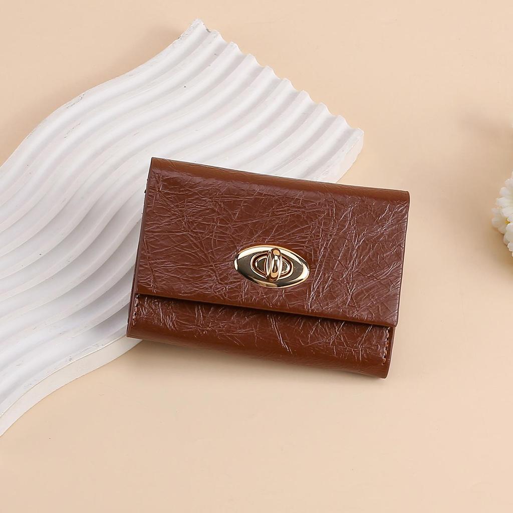 New Women's High-Capacity Bi-Fold Leather Wallet with Multi-Card Slots and Coin Purse