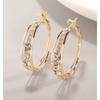 1 Pair of Earrings Exquisite Explosive Style Rhinestone Earrings for Men and Women Big… More