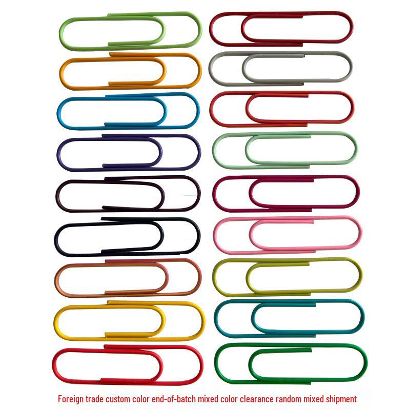 100mm Extra-Large Macaron Colored Plastic-Coated Paper Clips, 10cm Bent Design