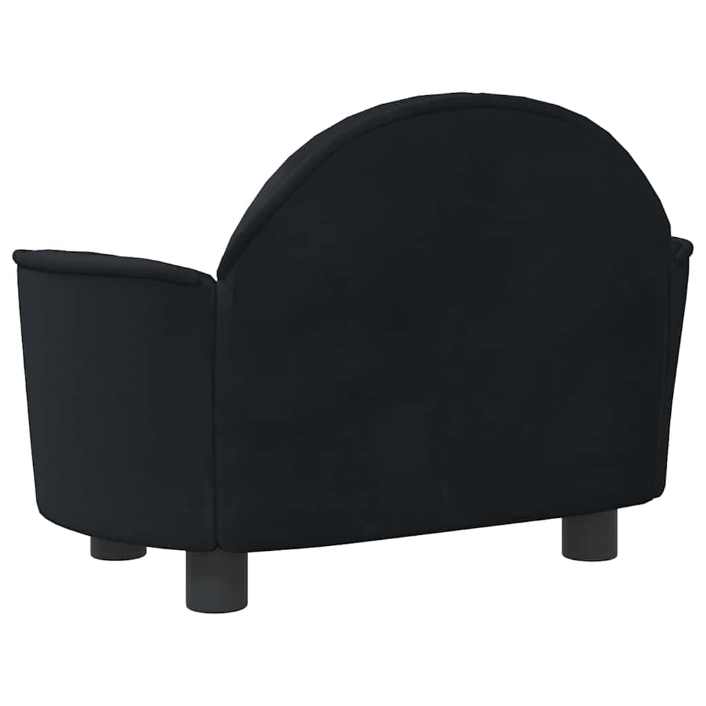 Dog Bed Black 66 x 40 x 45 cm Velvet