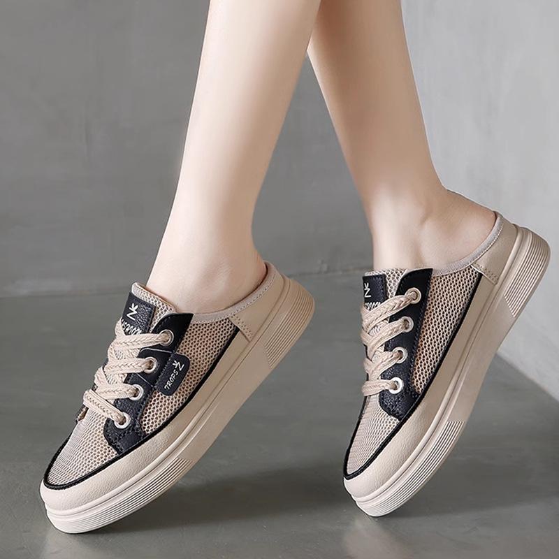 Women's Shoes New Spring Leather Casual Board Shoes with Skirts Versatile and Not Tired Feet Soft-soled Sports Shoes