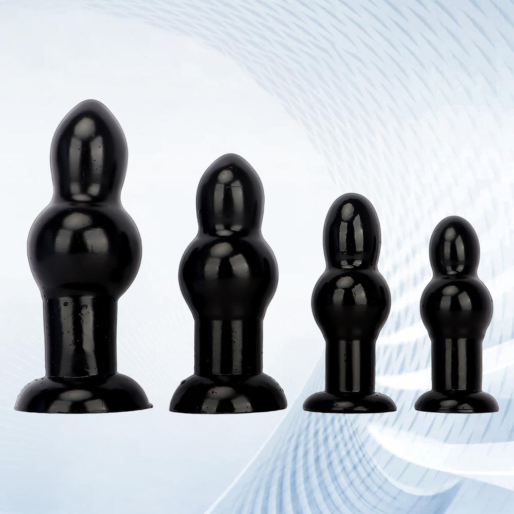 Großer Analplug Sexspielzeug Analdildos Schwarzer Penis PVC Realistischer Schwanz Fisting Sklave Pegging