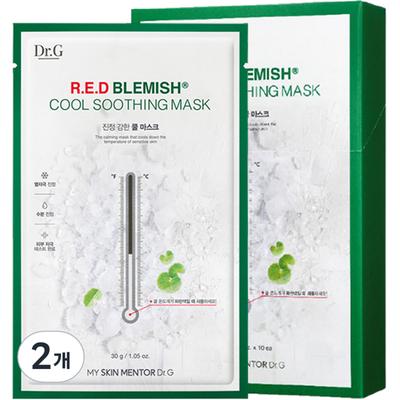 Masque apaisant rafraîchissant Dr.G Red Blemish, 10 paquets, 2 pièces