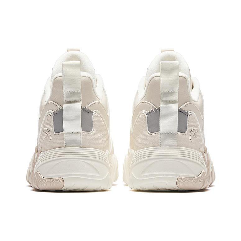 New Anta Back Wave 1.0 Cushioned Wear Resistant Slip Resistant Low Top Casual Shoes Men's Ecru 912348904-1