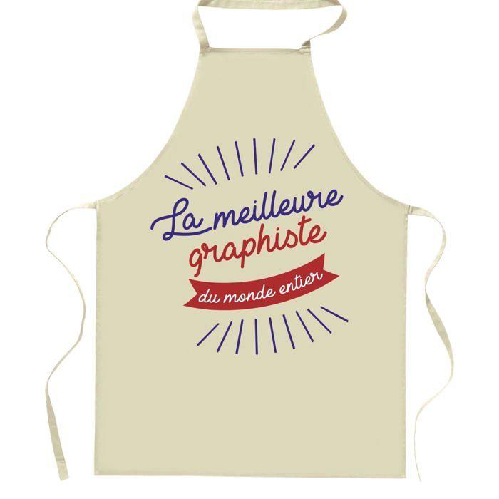 Tablier de cuisine - Graphiste - Humour - Coton résistant - Impression France (Rennes)