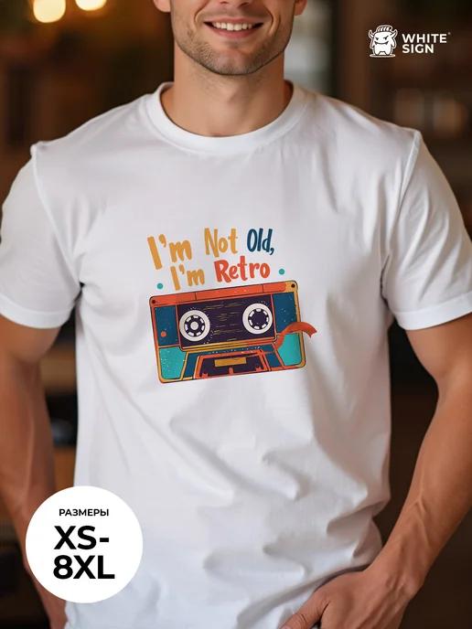 Stylish Retro Print Oversized T-Shirt S