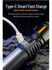 Rechargeable Type-C Flashlight with COB Side Light for Outdoor and Emergency Use