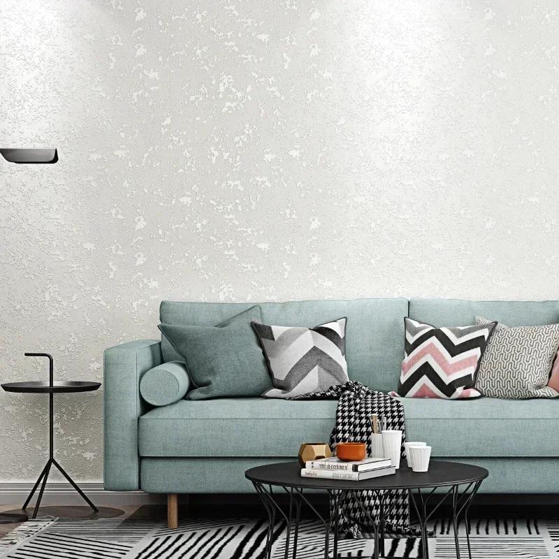 53cm*9m 3D Frosted Solid Color Self-adhesive Wallpaper Living Room Background Wall Wallpapers Waterproof Embossed Wallpaper