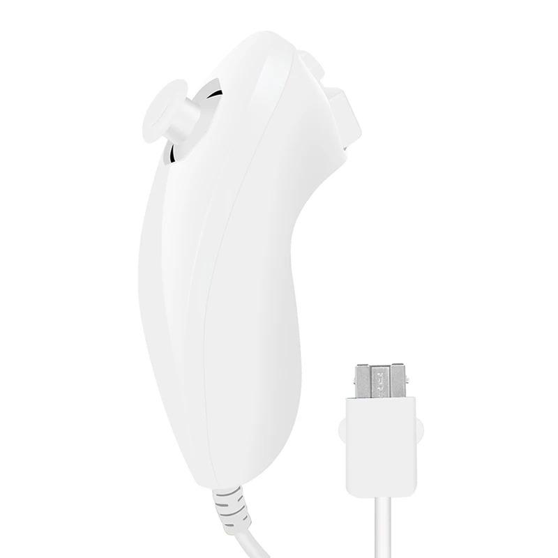 For Wii/Wii U Wireless Controller Set – Left Nunchuk Joystick / Right Vibration Remote with Silicone Cover & Wrist Strap