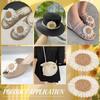 5/10/20pcs Sunflower & Daisy Craft Embellishments White & Beige DIY Decor Accessories for Beach Hats Clothing Curtains Ties