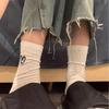 Female Spring and Autumn New Love Lovely All Match Cartoon Tube Pile Socks