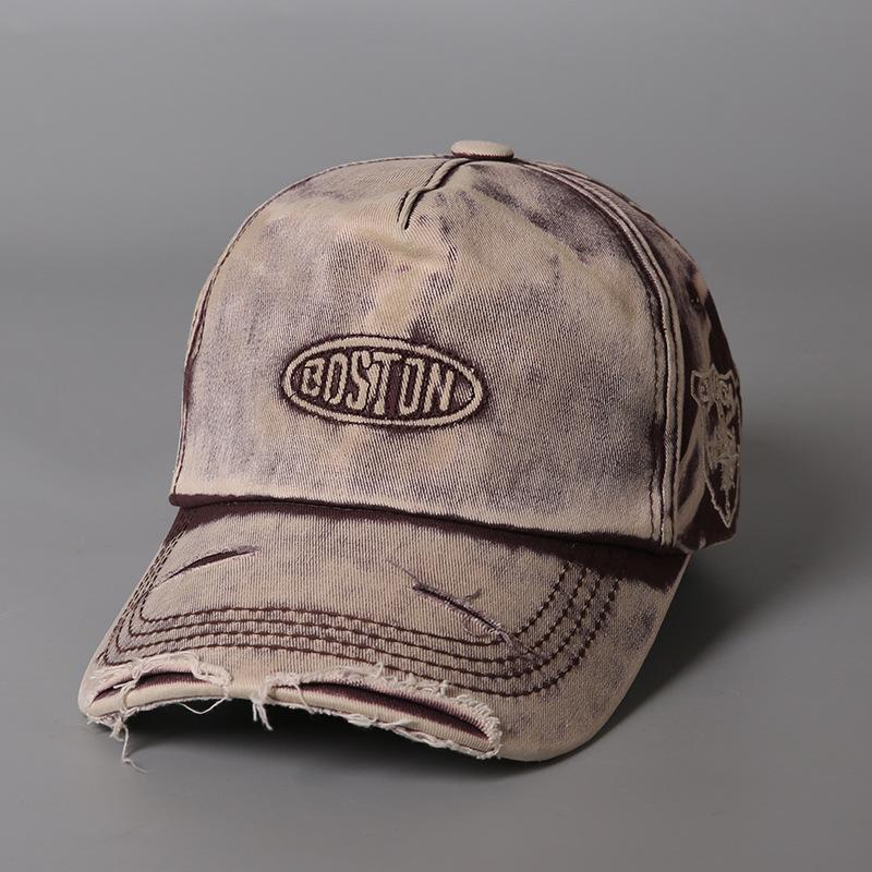 Retro old ripped baseball cap men's trend embroidery outdoor casual cap all-season hat