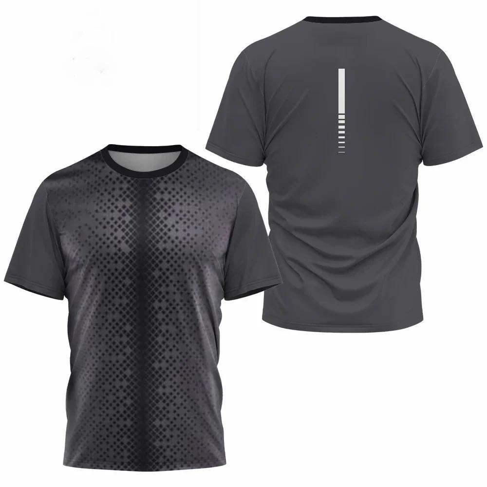 Popular Fitness Running T-shirt Men's Summer Quick Drying Breathable Short Sleeved Round Neck Top Outdoor Casual Sports Pullover