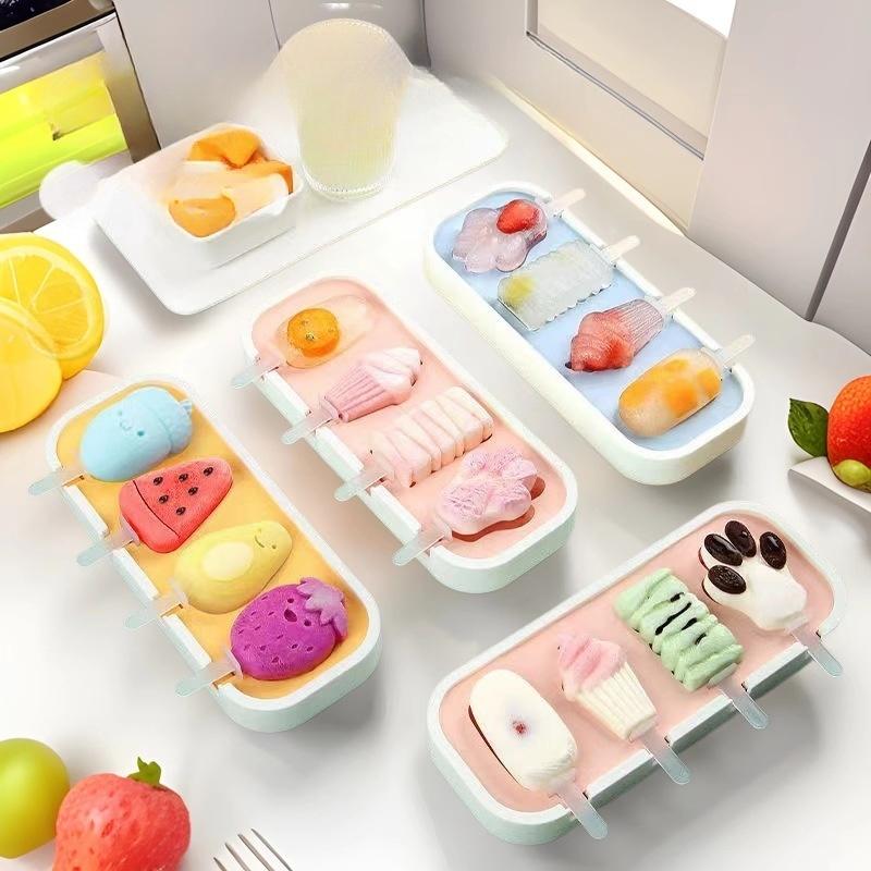 Food-grade Silicone Cheese Stick Ice Cream Mold, Easy Demolding. Cute Paw Shape for Homemade Holiday Desserts and Party Treats.