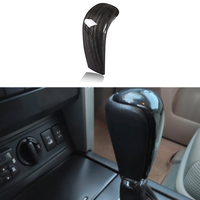 AA92-Car Center Gear Shift Head Cover Trim For Toyota Land Cruiser Prado FJ150 150 2010-2017 Black Wood Grain black wood grain
