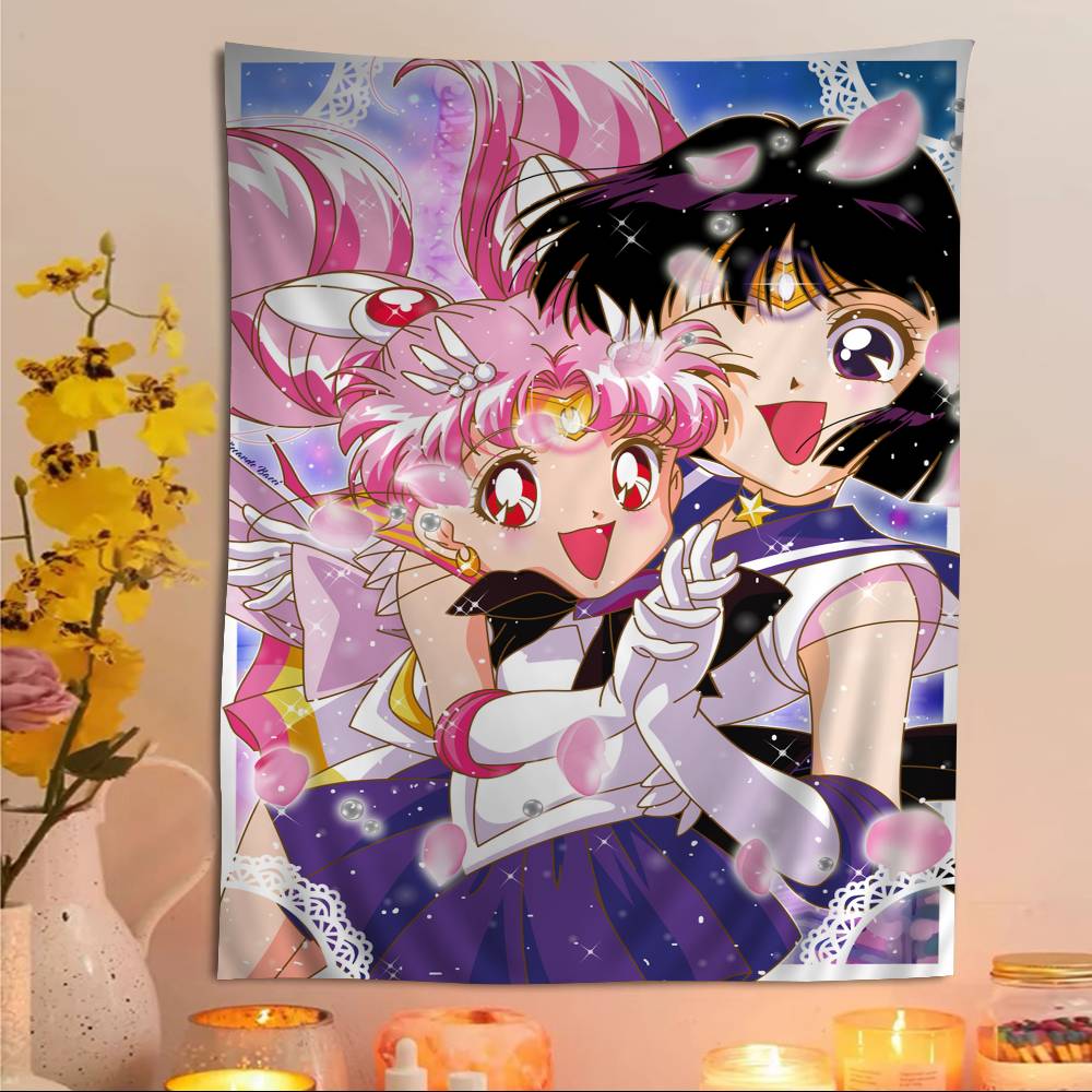 Anime SSailor MMoon Crystal Hippie Wall Hanging Tapestries For Living Room Home Dorm Decor Art Home Decor
