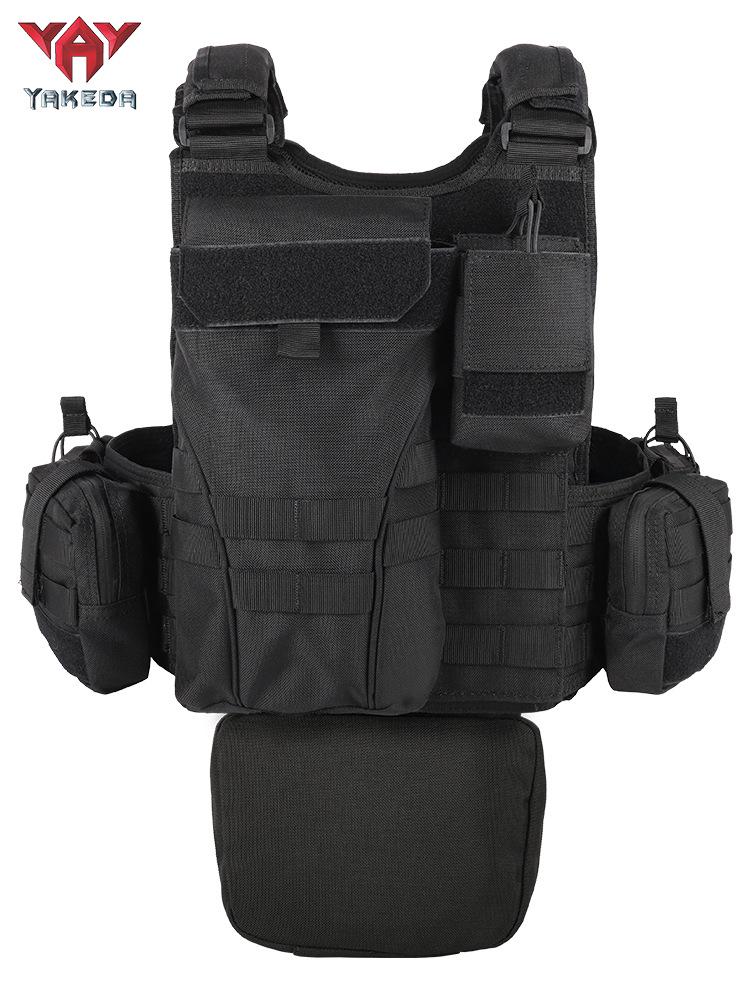 Yakeda Tactical MOLLE Vest - Durable, Breathable Polyester for Outdoor CS Training.