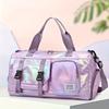 Large Capacity Women's Nylon Travel Duffel Bag,Weekender Gym Tote with Shoe Compartment Men's Versatile Sports & Fitness Carry-On