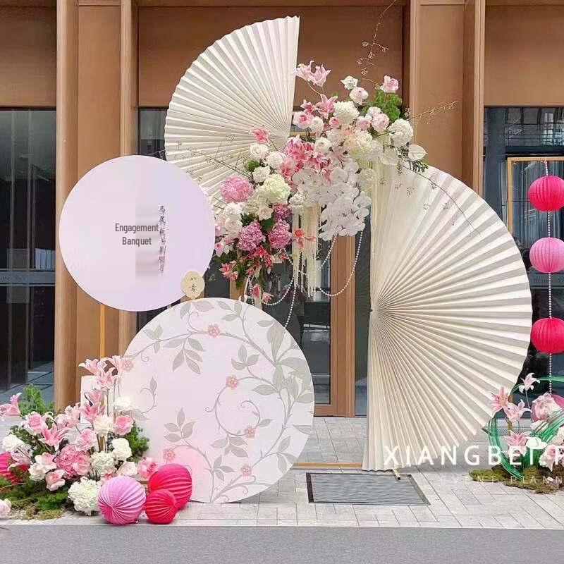LIEI Engagement Decor Extra Large Cloth Fan