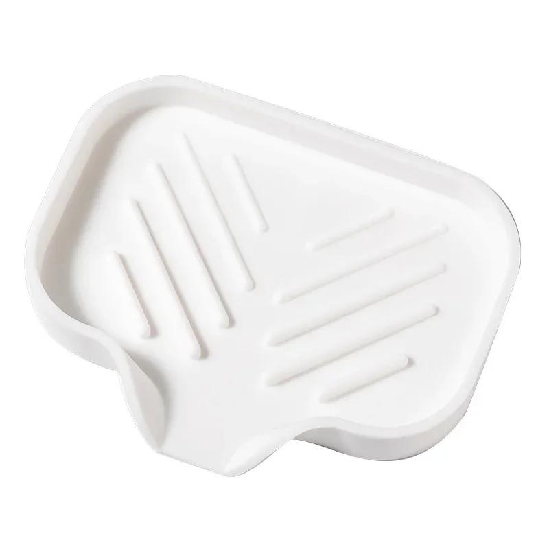 

Silicone Bathroom Soap Dishes, Bathroom and Kitchen Sink Organizer, Dish Soap Tray, for Scrubber, Bottle, Cup on Sink or Counter