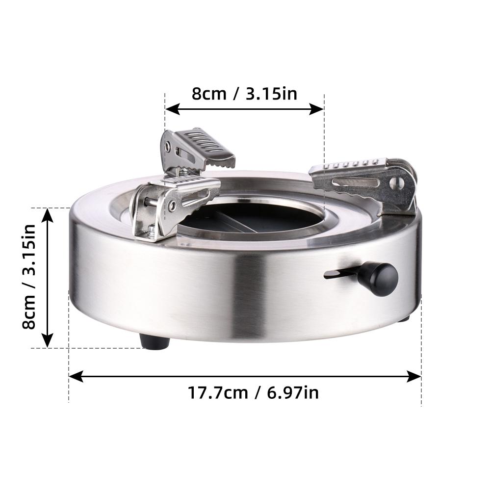 Mini Estufa Portátil para Exterior Horno de Acero Inoxidable Potencia de Fuego Ajustable Ligera a Prueba de Viento para