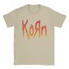 Funny Music Rock Korn Band T-Shirt Men Round Collar 100% Cotton T Shirts Short Sleeve Tees Unique Clothes